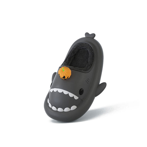 Sharkicks Basic - Hiver, Chaussons Requins Citrouille, Talon Ouvert